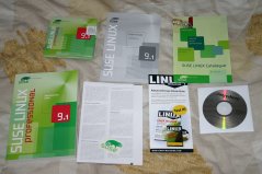Suse 9.1 Pro -pakkauksen sisältö